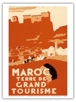 Morocco vintage travel poster